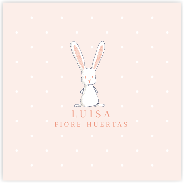 Tarjetita Conejo Vintage Blush
