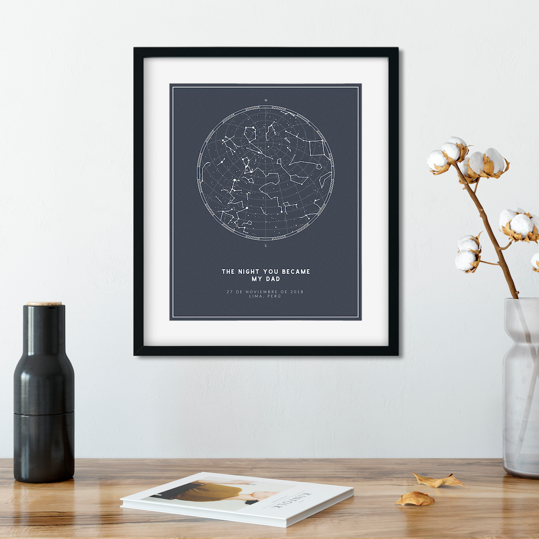 Cuadro Star Map Papá