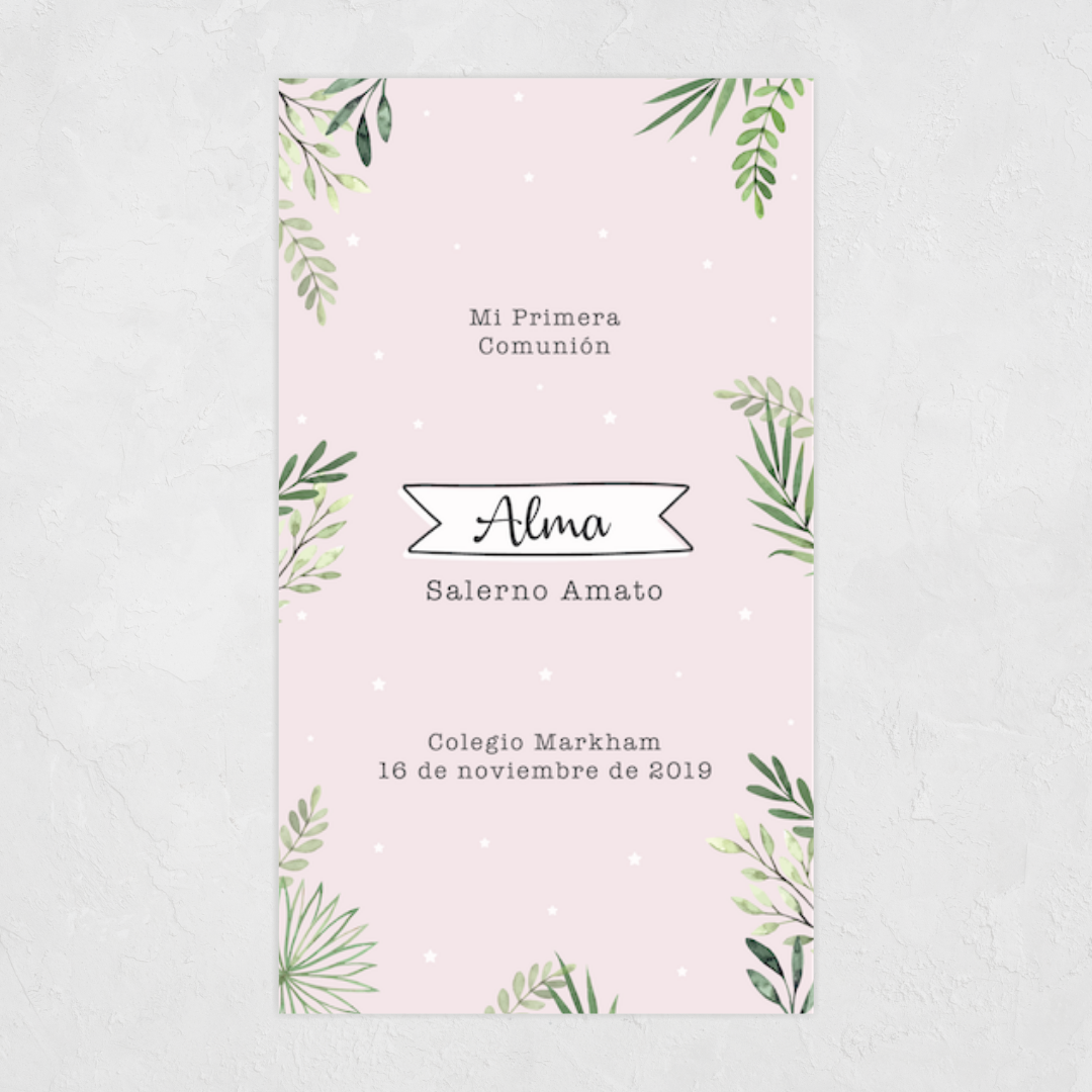 Estampa Fondo Rosado
