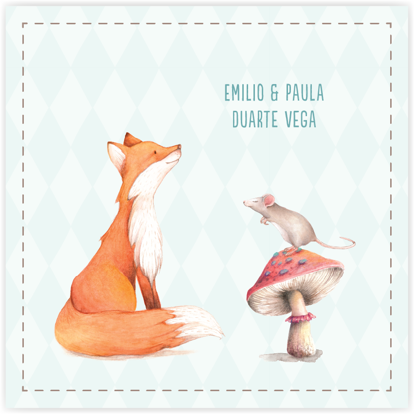 Tarjetita Zorro y Pericote