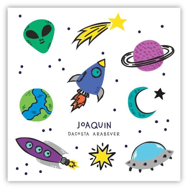 Tarjetita Espacio Colores