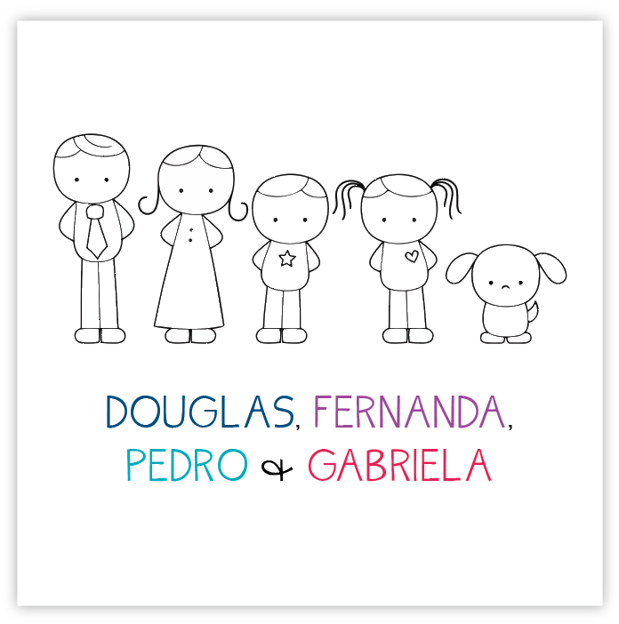 Tarjetita Familia Dibujo