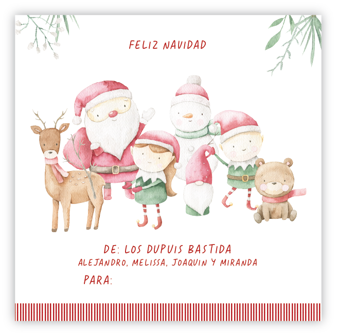 Tarjetita Familia Duendes
