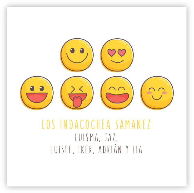Tarjetita Familia Emojis