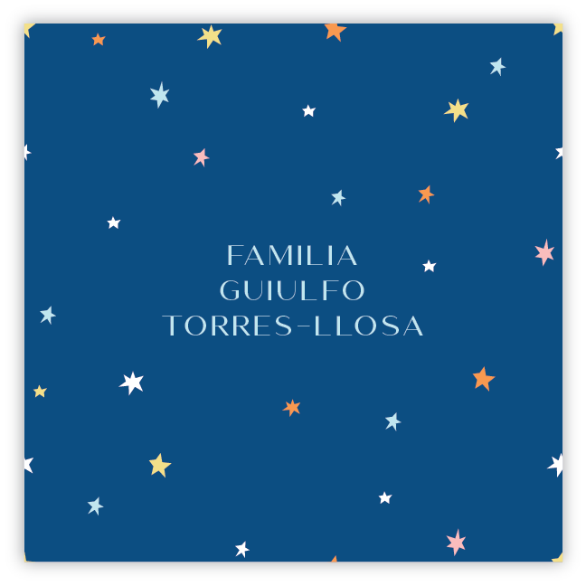 Tarjetita Familia Estrellas