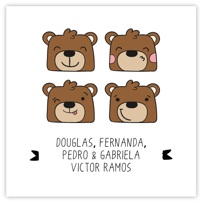 Tarjetita Familia Osos