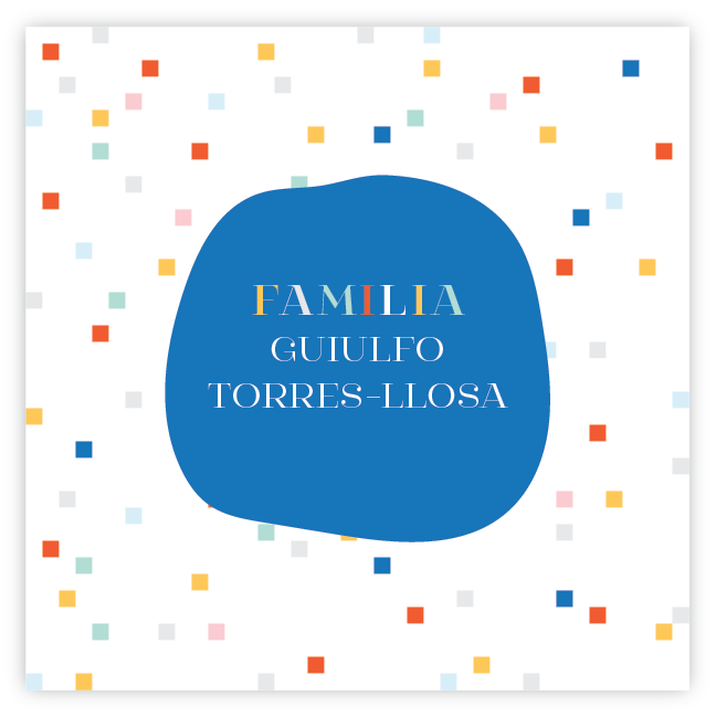 Tarjetita Familia Pixeles