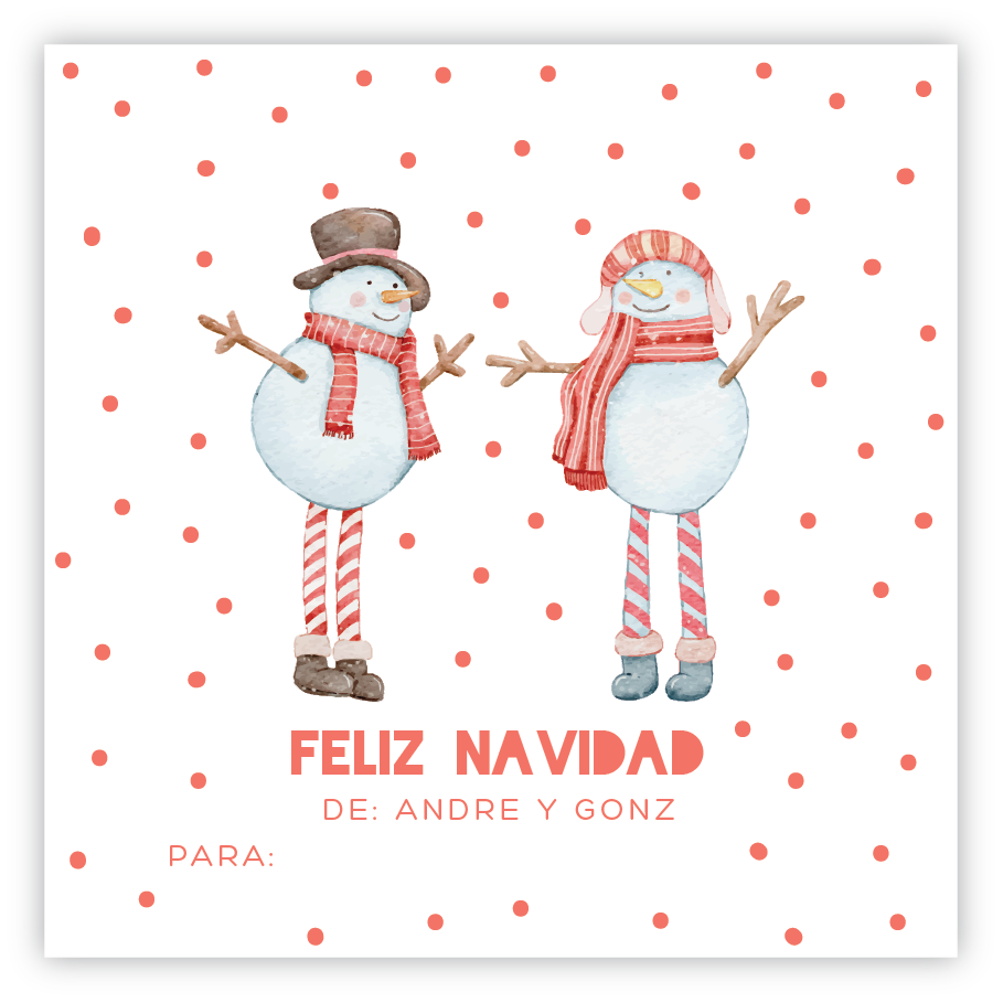 Tarjetita Hombres de Nieve