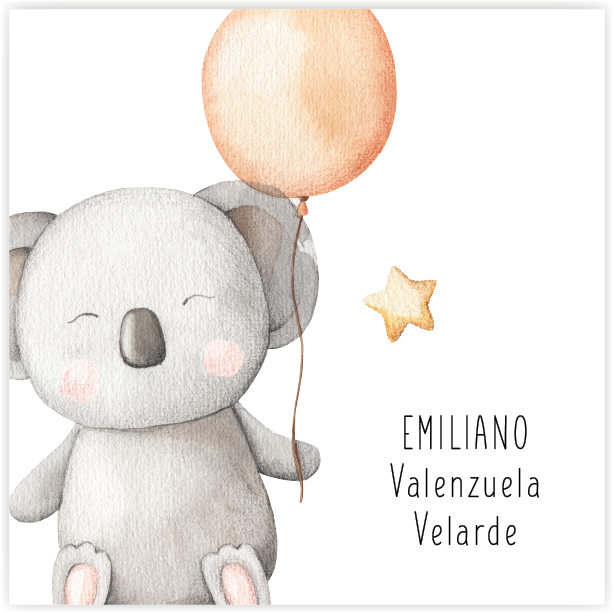 Tarjetita Koala Globo