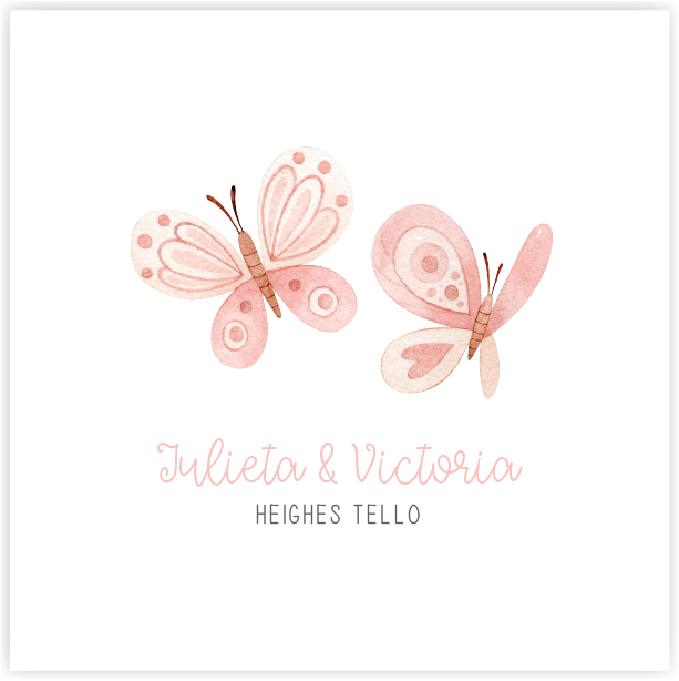 Tarjetita Mariposas Rosadas