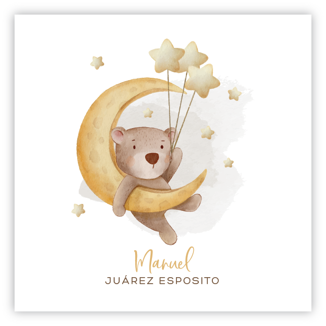 Tarjetita Oso Estrellas