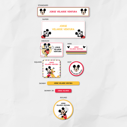 Etiquetas Mickey Mouse