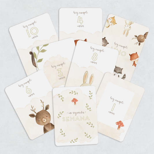 Tarjetas Meses Woodland