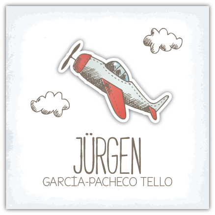 Tarjetita Pop-Up Avión Vintage