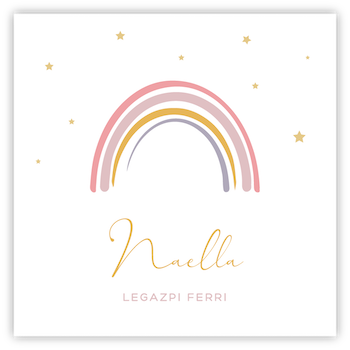 Tarjetita Arcoiris Rosado