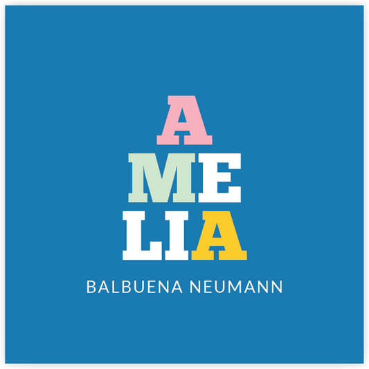 Tarjetita Blue Block Niña