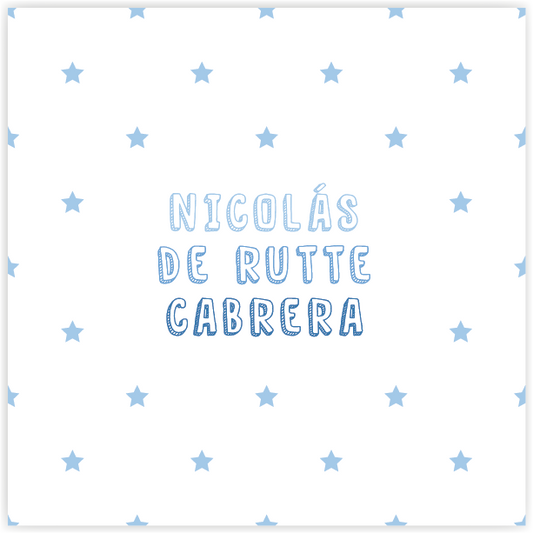 Tarjetita Estrellado Celeste