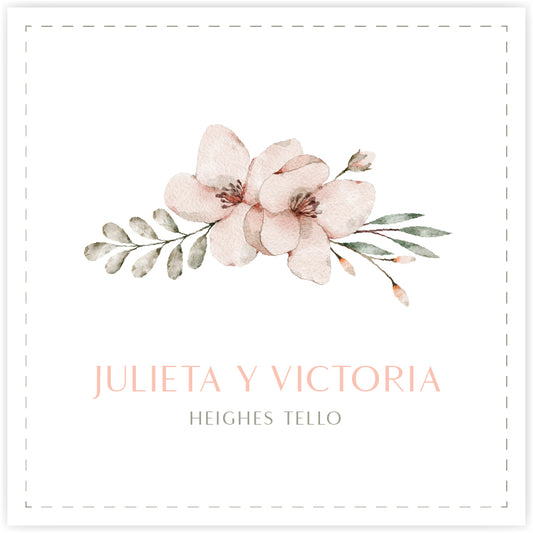 Tarjetita Flores Doble