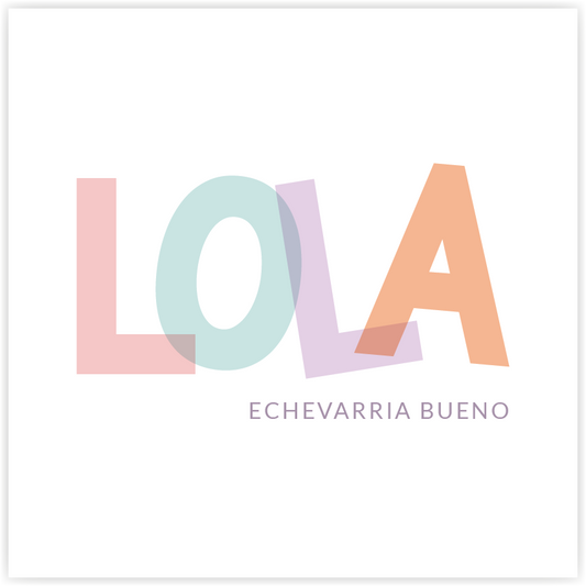 Tarjetita Letras Giro Niña