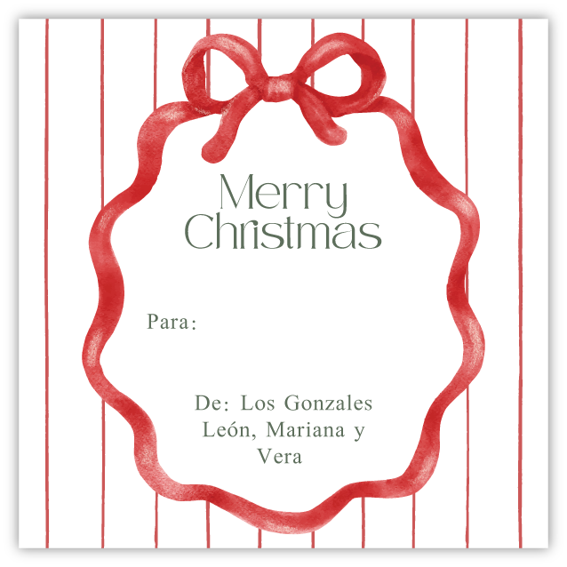 Tarjetita Navidad Red Wow