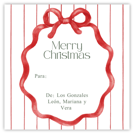 Tarjetita Navidad Red Wow