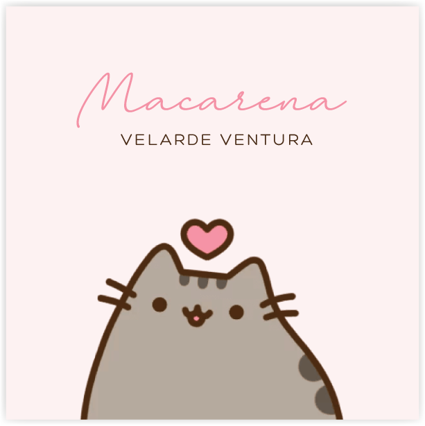 Tarjetita Pusheen Cat 1