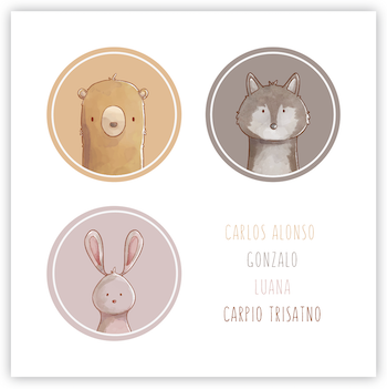 Tarjetita Animales Circulos
