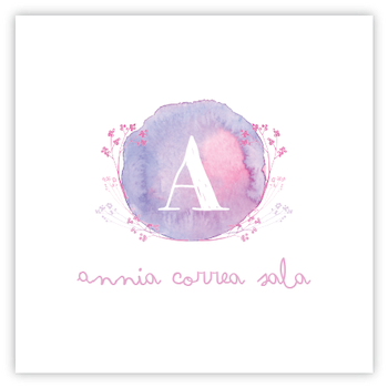 Tarjetita Acuarela Monogram Kids