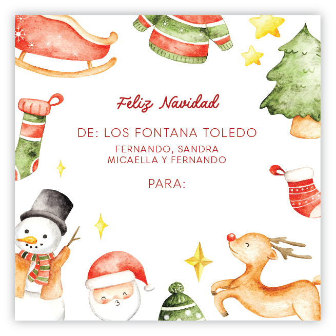 Tarjetita Chompa Navidad