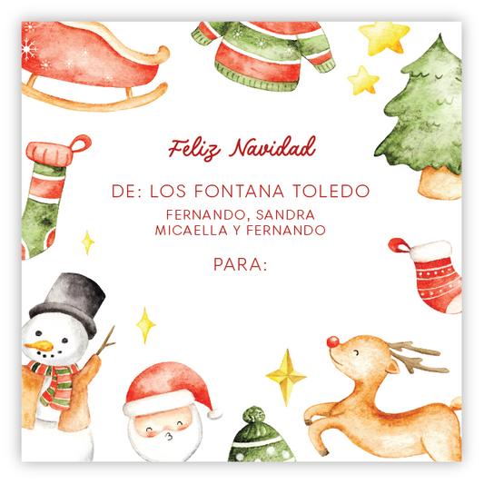 Tarjetita Chompa Navidad