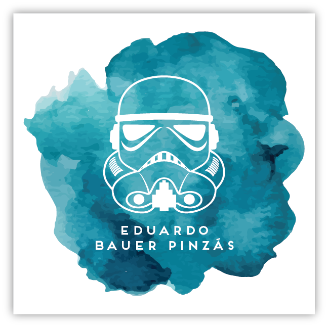 Tarjetita Darth Vader Acuarela