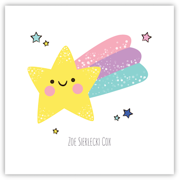 Tarjetita Estrella Fugaz