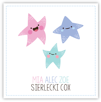 Tarjetita Estrellas de Colores