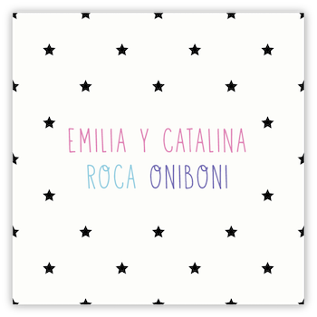 Tarjetita Estrellitas Black Hermanas