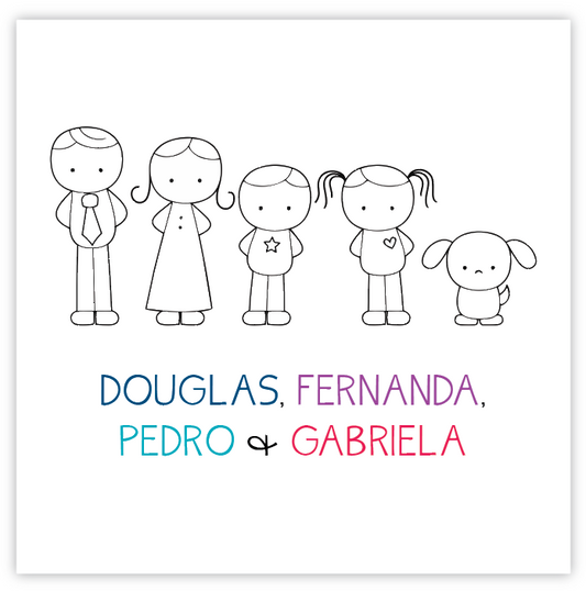 Tarjetita Familia Dibujo