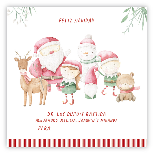 Tarjetita Familia Duendes