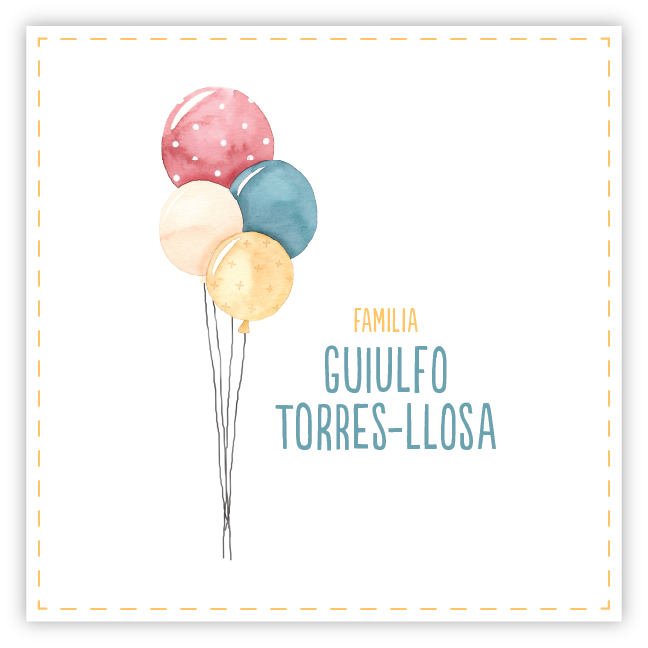 Tarjetita Familia Globos