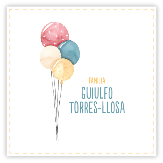 Tarjetita Familia Globos