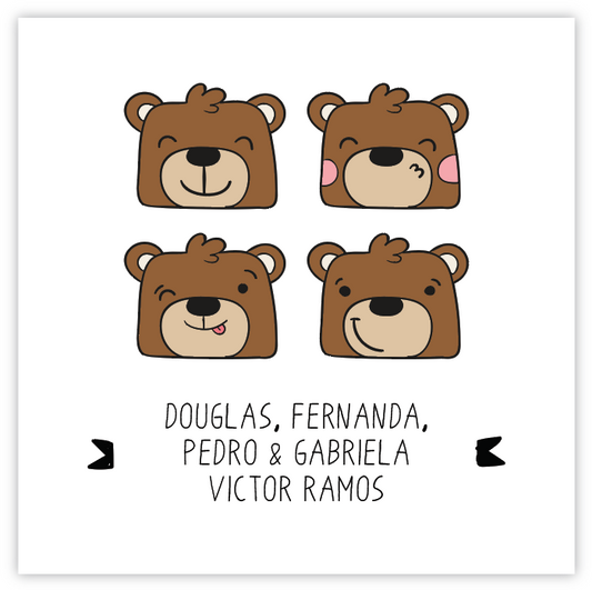 Tarjetita Familia Osos