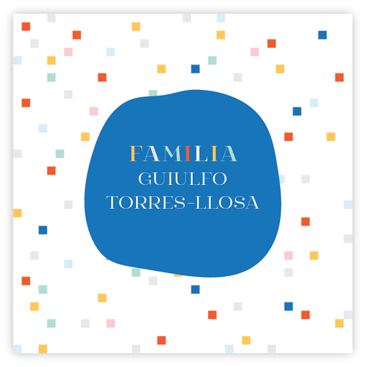 Tarjetita Familia Pixeles
