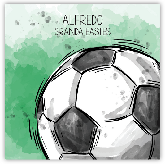 Tarjetita Futbol Acuarela
