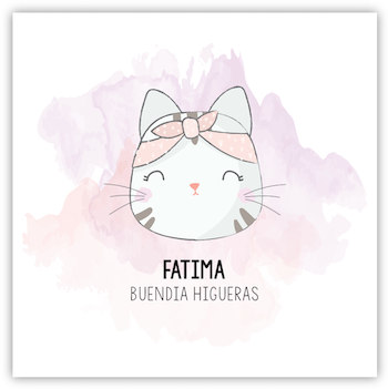 Tarjetita Gato Acuarela