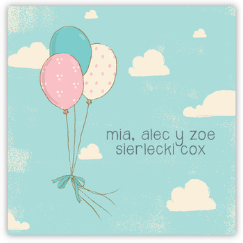 Tarjetita Globos Cielo