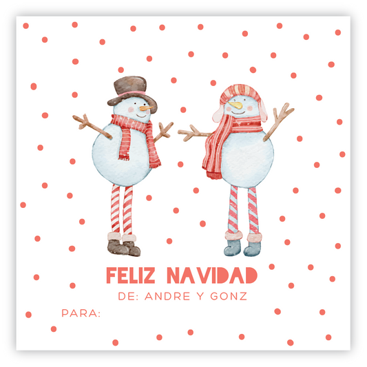 Tarjetita Hombres de Nieve