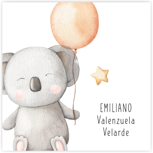 Tarjetita Koala Globo