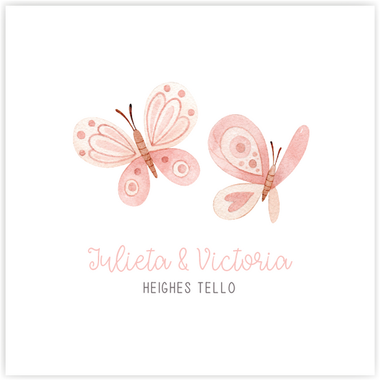 Tarjetita Mariposas Rosadas