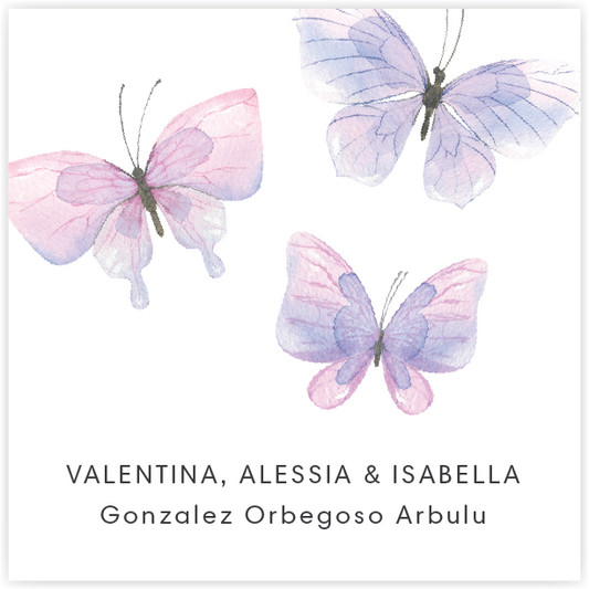 Tarjetita Mariposas Rosadas