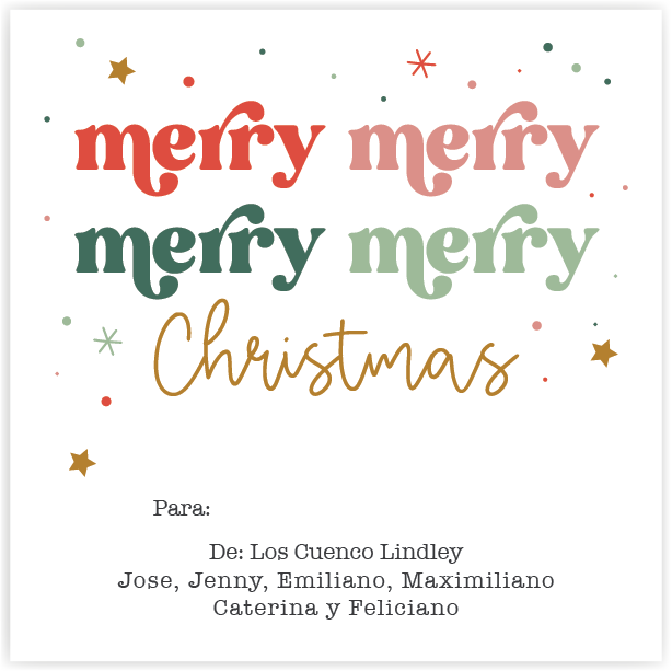 Tarjetita Merry Merry Christmas