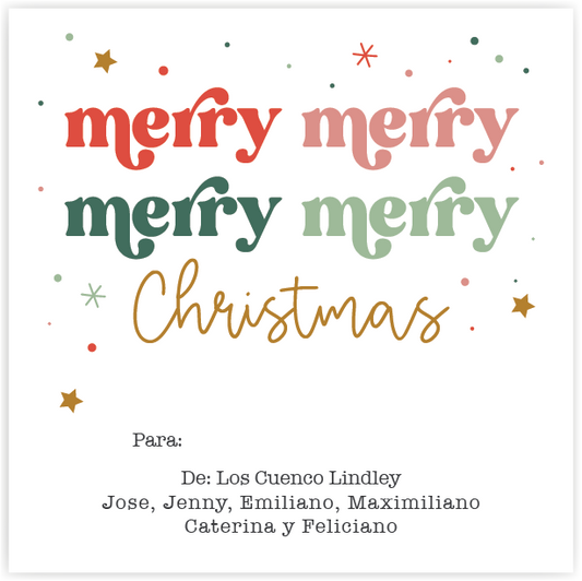 Tarjetita Merry Merry Christmas