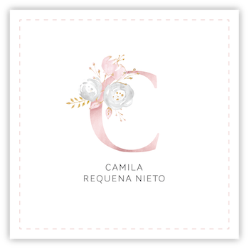 Tarjetita Monogram Pink